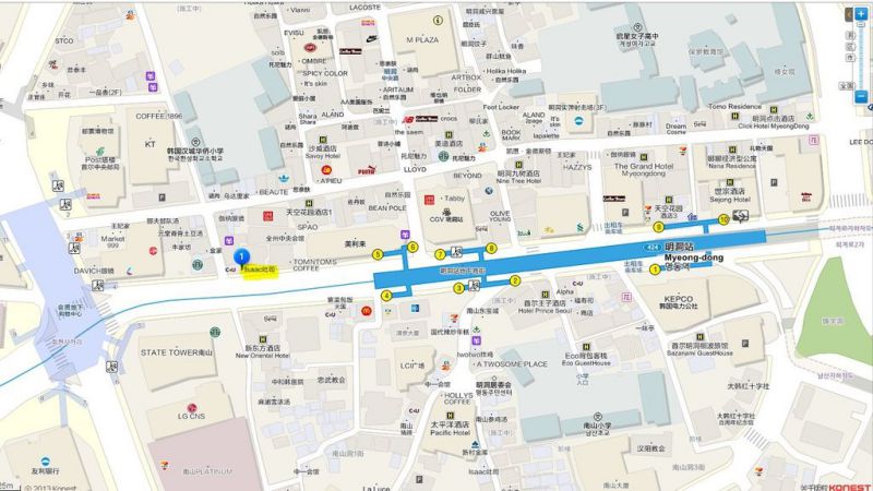 ISAAC明洞店交通
