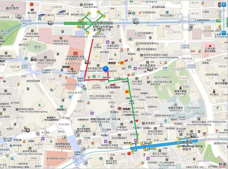 安東燉雞明洞店交通