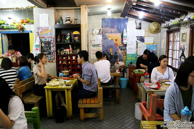 【首爾美食】惠化石頭大叔 人氣排隊美食，蜂蜜窯烤披薩超好吃 @Alina 愛琳娜