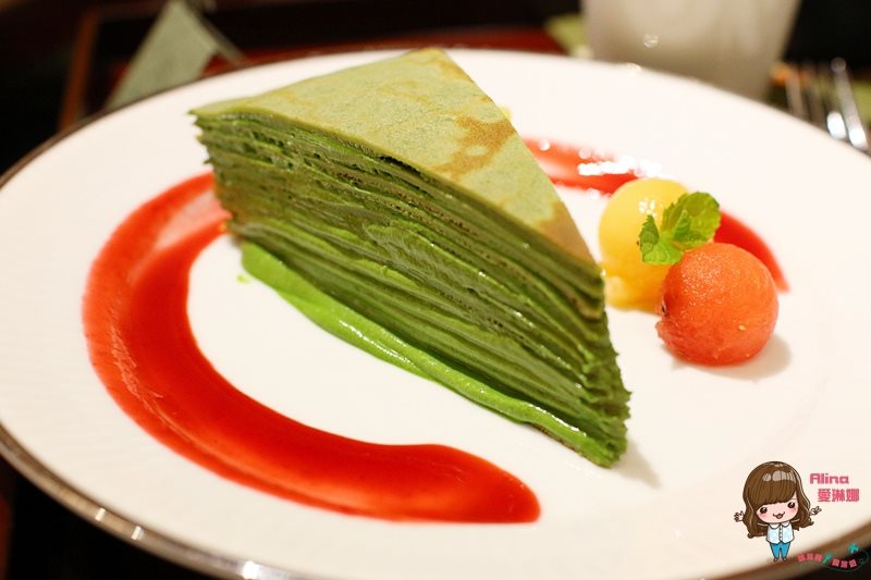 【台北甜點】平安京茶事 抹茶拿鐵 抹茶蛋糕捲,京都日式茶屋 @Alina 愛琳娜 平安京茶事抹茶千層蛋糕
