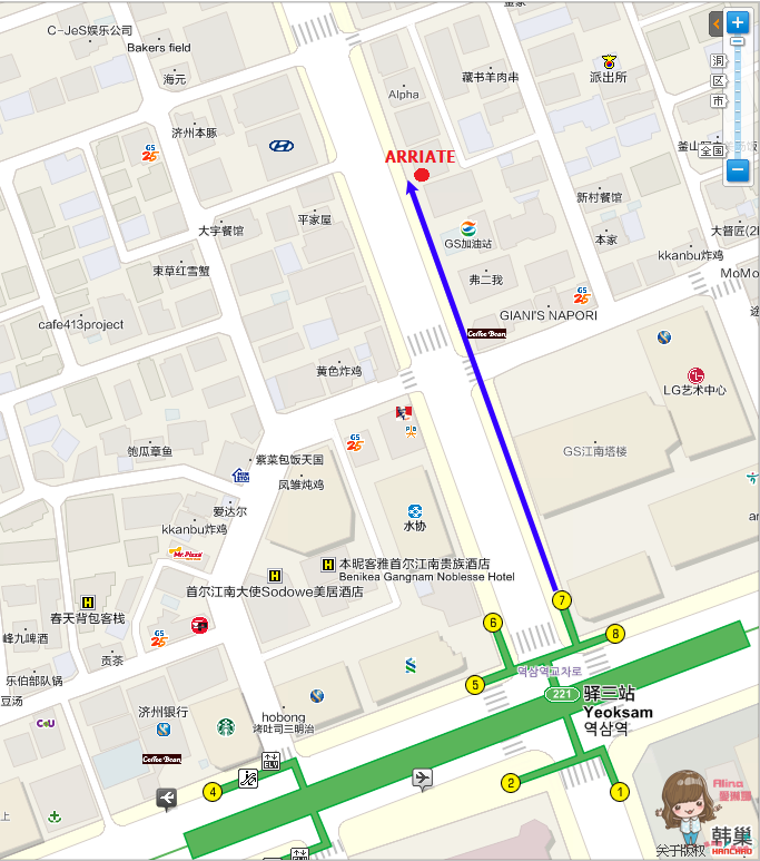 【首爾咖啡館】ARRIATE Cafe 江南花草咖啡館，乾燥花夢幻芬芳香 @Alina 愛琳娜