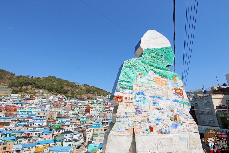 【釜山景點】甘川洞文化村-公車地圖交通路線,小王子彩繪壁畫村 @Alina 愛琳娜