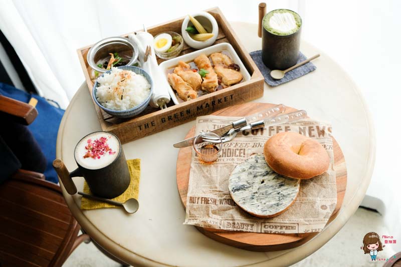【台北咖啡廳】時差Jetlag 文青咖啡館 美味雞腿飯 配上 大理石貝果的優雅 @Alina 愛琳娜