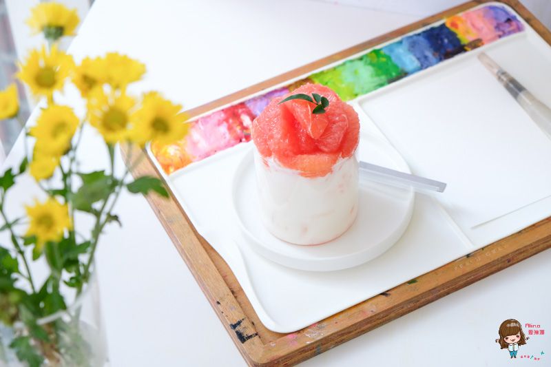 【首爾咖啡館】PEACH GRAY 水彩咖啡館 DIY畫水彩 夢幻文青的水果甜點下午茶 @Alina 愛琳娜