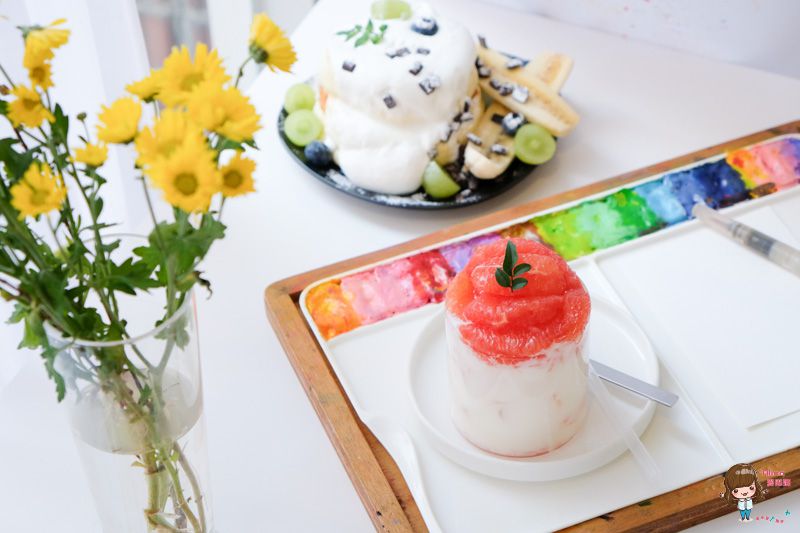 【首爾咖啡館】PEACH GRAY 水彩咖啡館 DIY畫水彩 夢幻文青的水果甜點下午茶 @Alina 愛琳娜