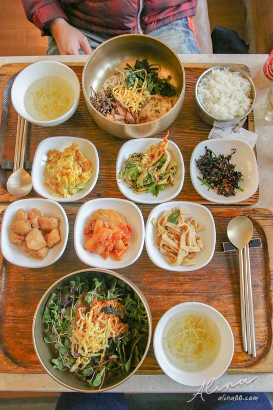 【首爾美食】弘大 吃野菜的熊 車熊家｜韓式蔬菜拌飯健康好吃 @Alina 愛琳娜