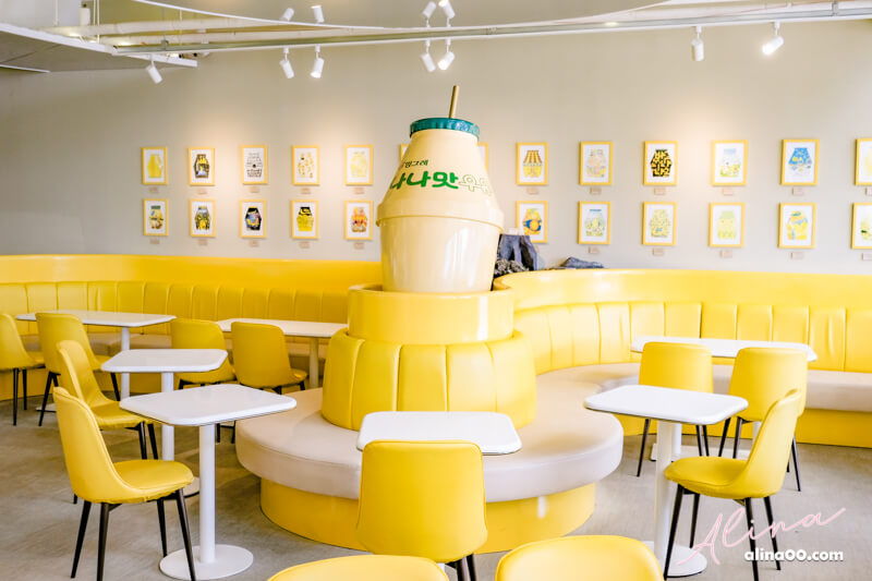 【濟州島美食】香蕉牛奶咖啡館-YELLOW CAFE,週邊小物好好買 @Alina 愛琳娜