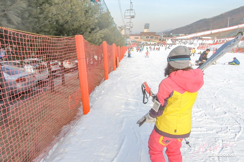 【韓國滑雪】韓國滑雪 一日遊去洪川大明滑雪村，教學裝備全包 @Alina 愛琳娜