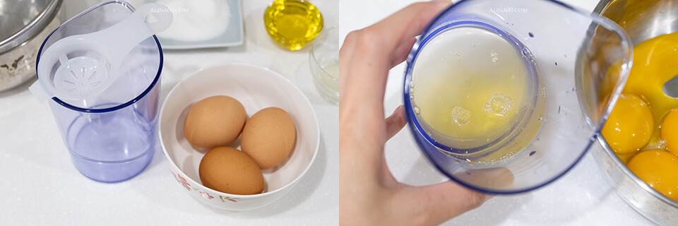 【氣炸鍋食譜】 戚風蛋糕食譜 做法&材料|蛋白硬性發泡(打發)是關鍵! @Alina 愛琳娜