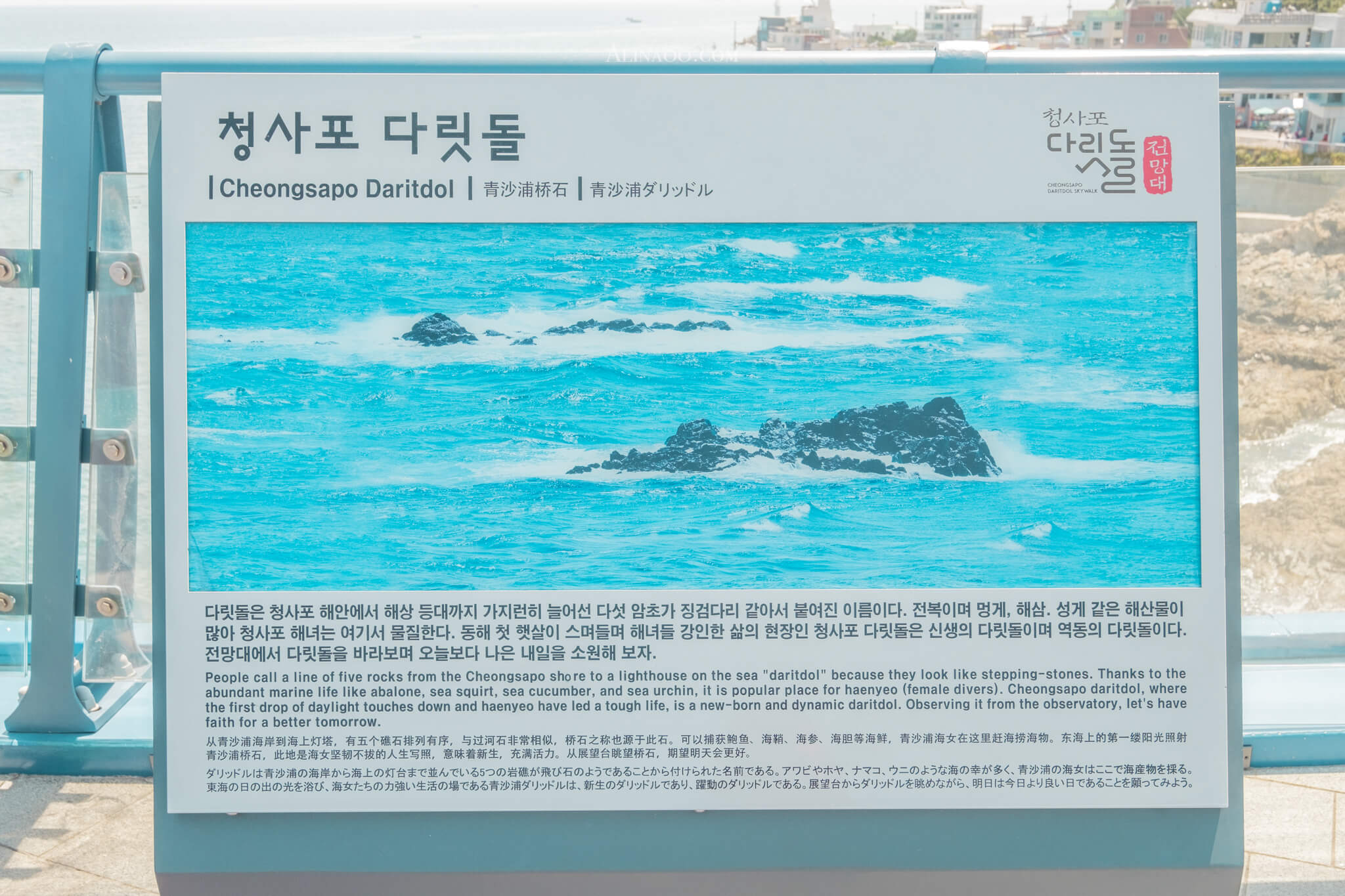 【釜山景點】青沙浦天空步道、紅白燈塔｜免費海景絕觀景點 @Alina 愛琳娜