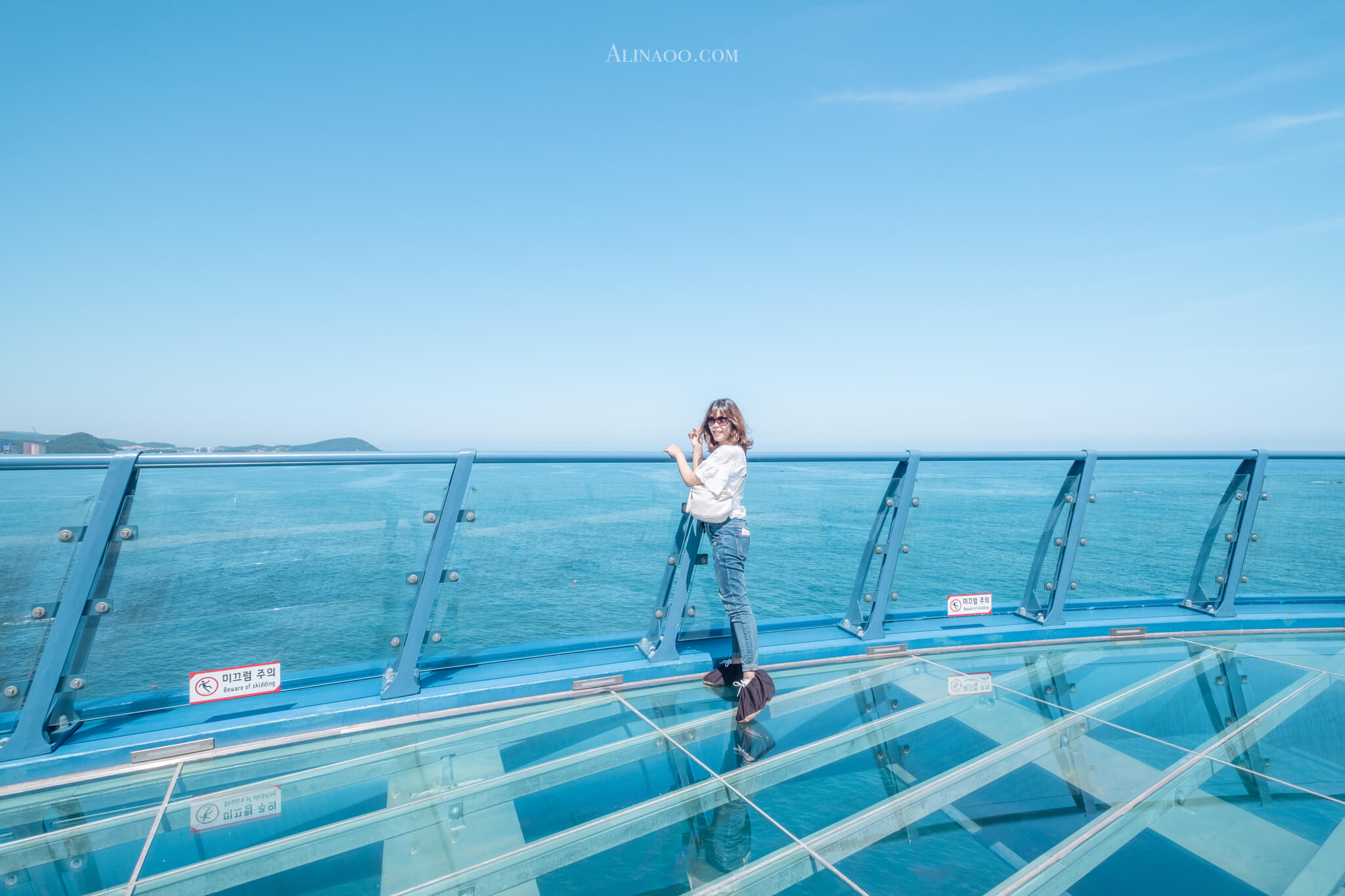 【釜山景點】青沙浦天空步道、紅白燈塔｜免費海景絕觀景點 @Alina 愛琳娜