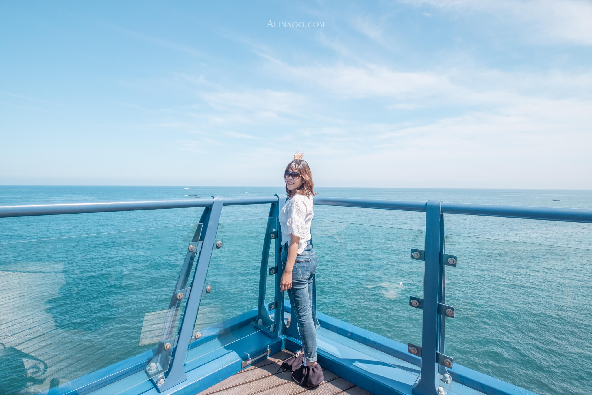 【釜山景點】青沙浦天空步道、紅白燈塔｜免費海景絕觀景點 @Alina 愛琳娜