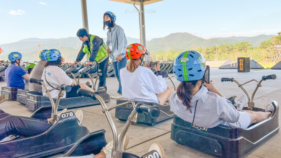 【釜山景點】釜山斜坡滑車 Skyline Luge 超好玩,親子玩也可以 @Alina 愛琳娜