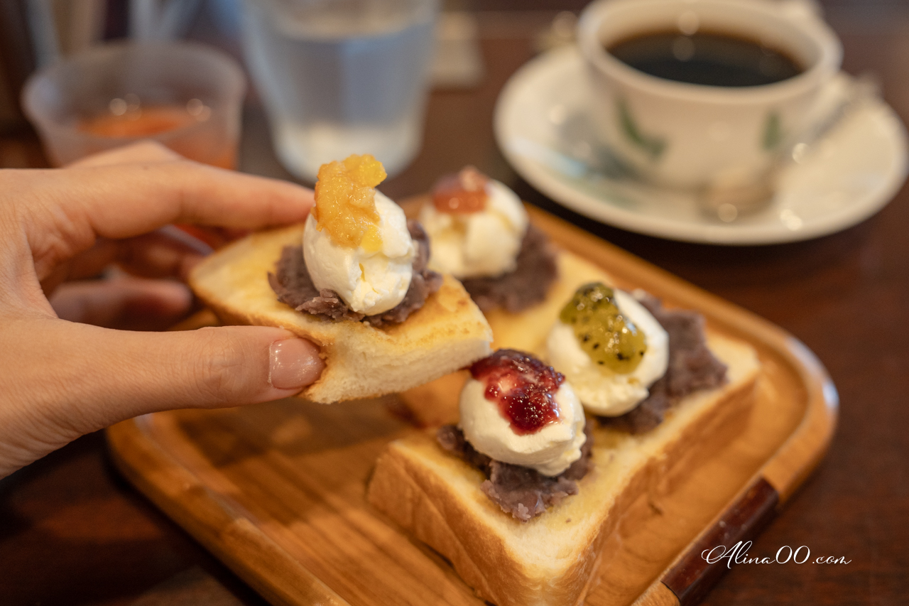 【名古屋美食】KAKO咖啡店｜早餐吃4種果醬紅豆奶油吐司 @Alina 愛琳娜