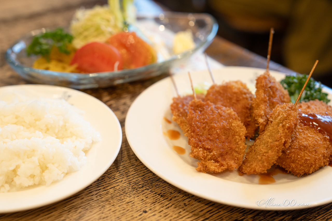 【大阪美食】明治軒 串炸定食蛋包飯|平價定食口味選擇多 @Alina 愛琳娜 【大阪美食】明治軒 串炸定食蛋包飯|平價定食口味選擇多 @Alina 愛琳娜