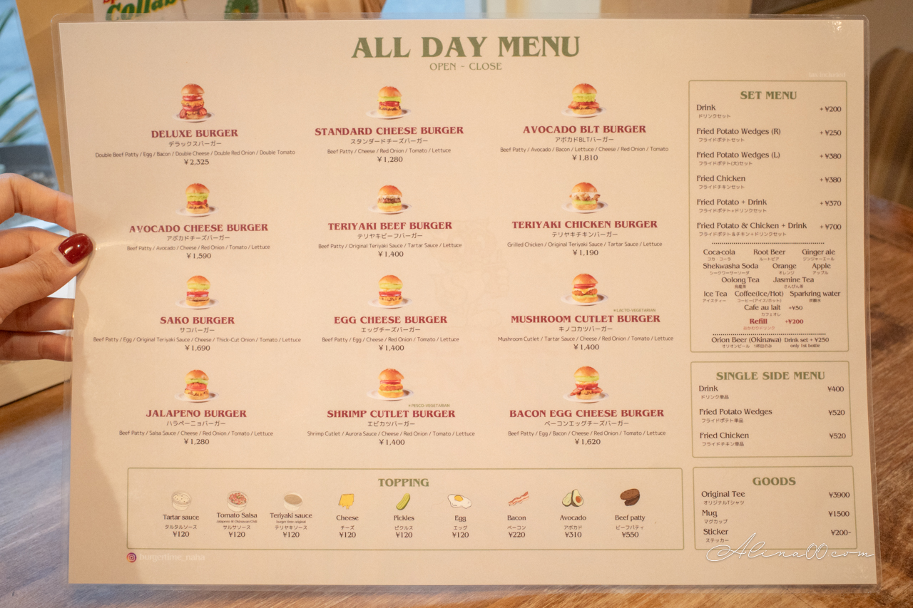 【沖繩美食】BURGER TIME 國際通漢堡店,早餐吃BLT酪梨好滿足 @Alina 愛琳娜