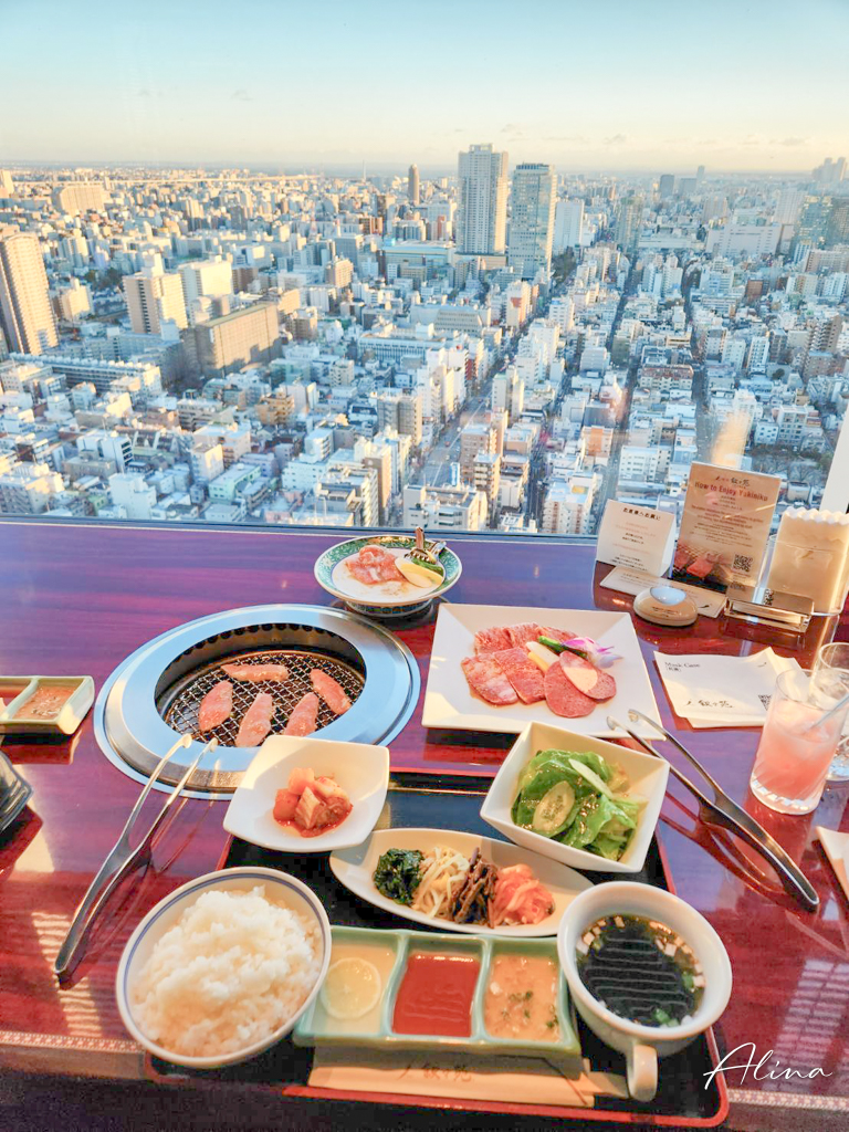 東京敘敘苑燒肉晴空塔店｜窗邊訂位攻略,午間套餐很划算 @Alina 愛琳娜
