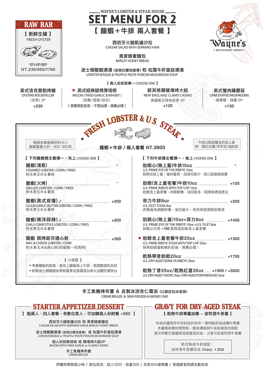 Wayne’s Boston 瑋恩波士頓美式龍蝦牛排餐廳｜超值雙重美味一次滿足 @Alina 愛琳娜