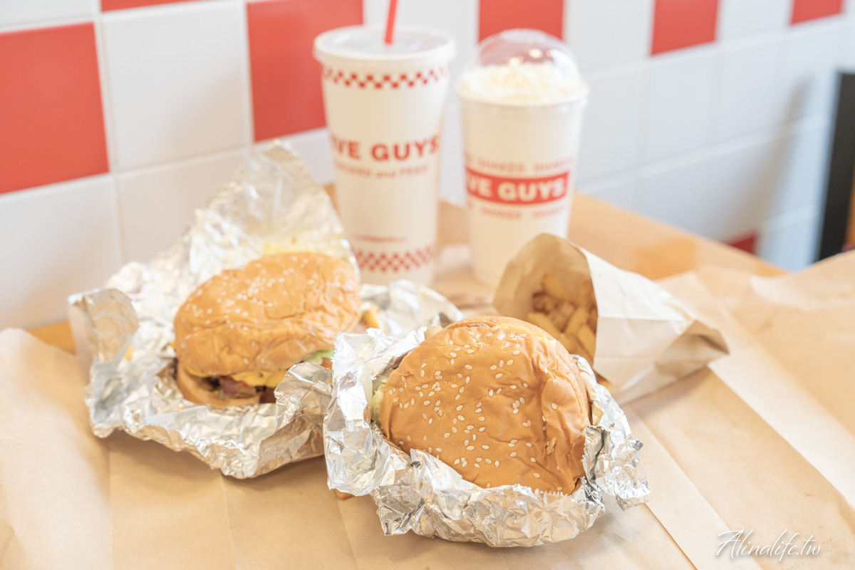 Five Guys 漢堡首爾江南店｜培根起司牛肉漢堡配奶昔，豪邁又飽足 @Alina 愛琳娜
