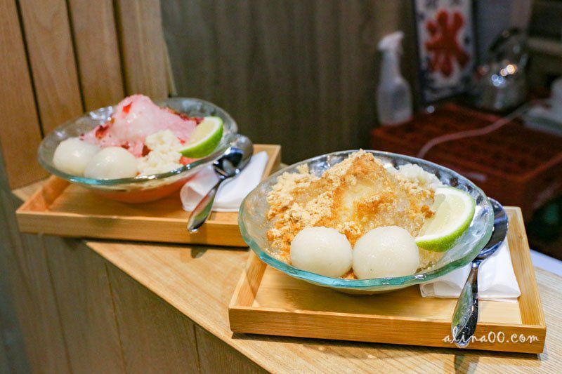 【台北甜點】涼手作冰品 中山古早味日式冰店，Q彈冰火糰子 @Alina 愛琳娜
