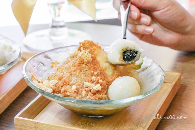 【台北甜點】涼手作冰品 中山古早味日式冰店，Q彈冰火糰子 @Alina 愛琳娜