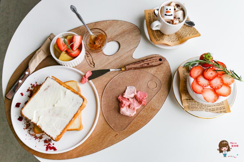 【首爾咖啡館】CETU CAFE 韓國咖啡館-冰雪奇緣 雪寶可可 夢幻調色盤吐司 @Alina 愛琳娜